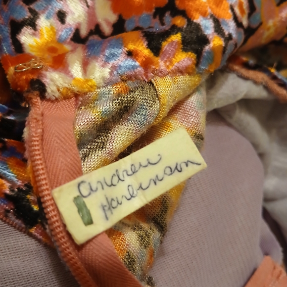 Custom vintage floral velvet maxi dress - Picture 5 of 6